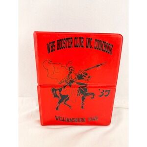 Vintage 1997 WHS Booster Club Cookbook Williamsburg Iowa Red Binder Jumbo Jack's